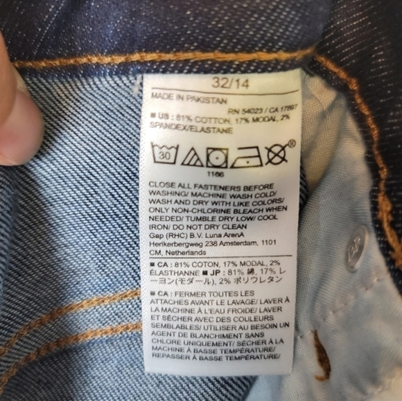 BANANA REPUBLIC VINTAGE STRETCH HIGH RISE SLIM IN NEW HOUSE HR WASH, SZ 32/14 - Picture 10 of 11